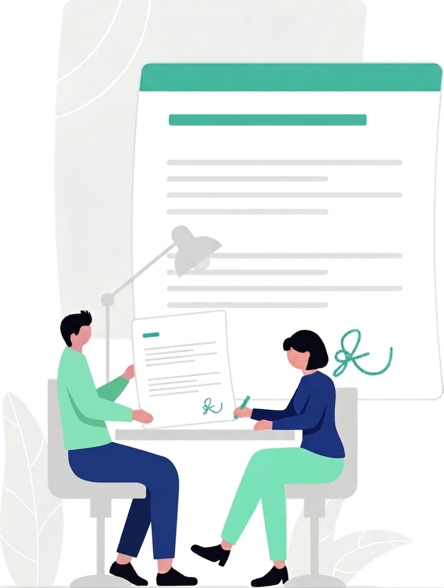 Contract negotiation illustration